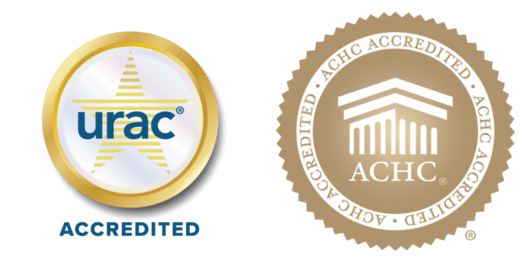 URAC Accreditation Logo and ACHC Accreditation Logo
