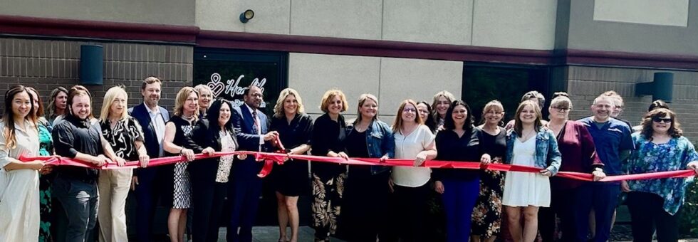 InfuCare Rx team cutting the ribbon at the grand opening of their Pottsville Nursing Office